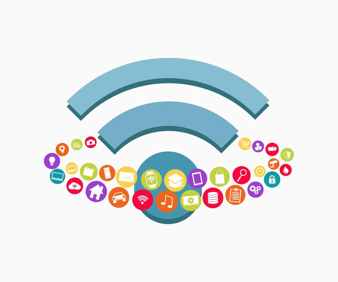 Wireless communication concept. vector