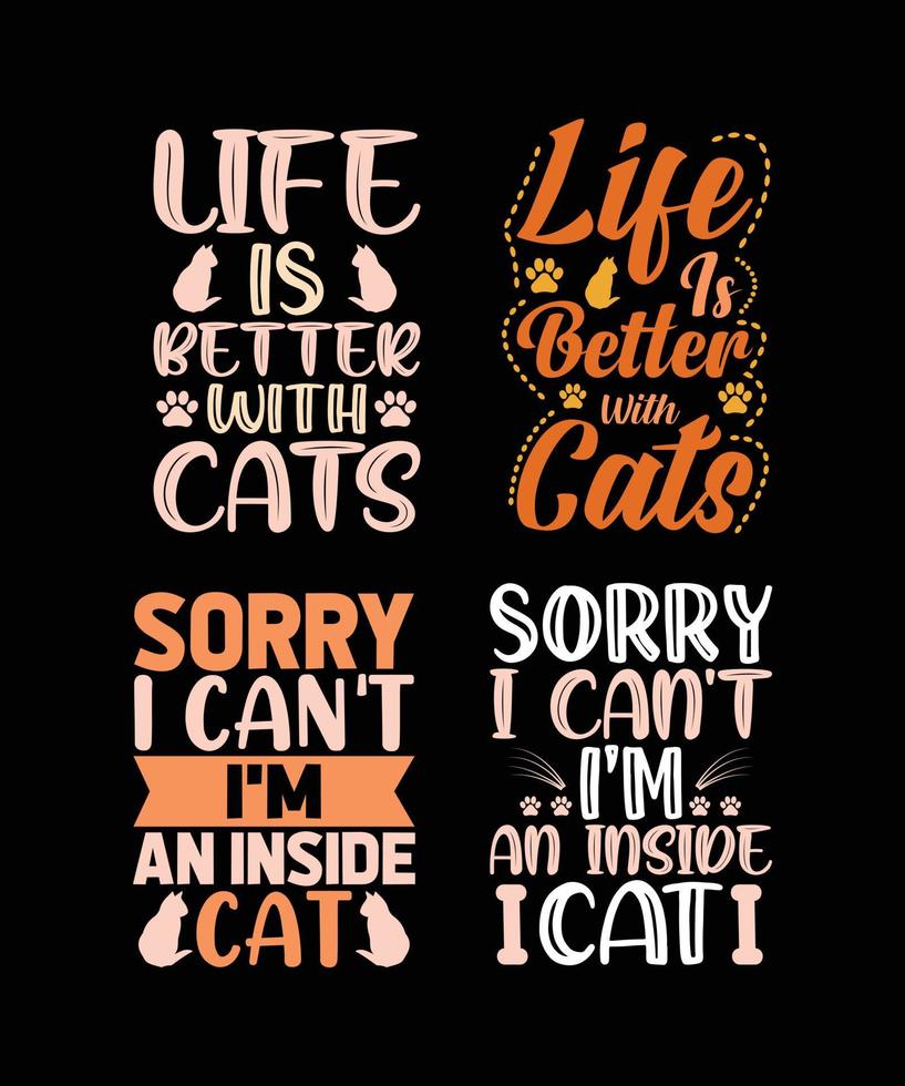 top cat lettering set for t-shirt design vector