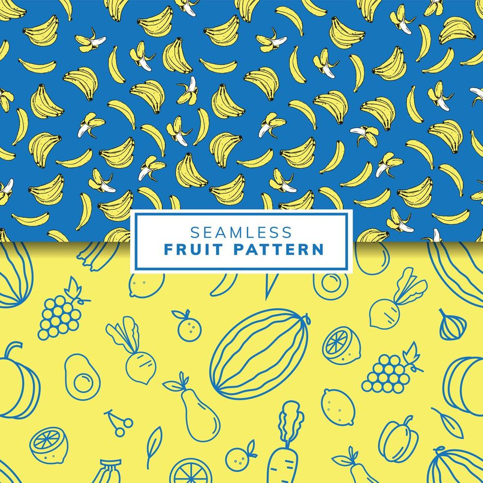 fruta de patrones sin fisuras vector