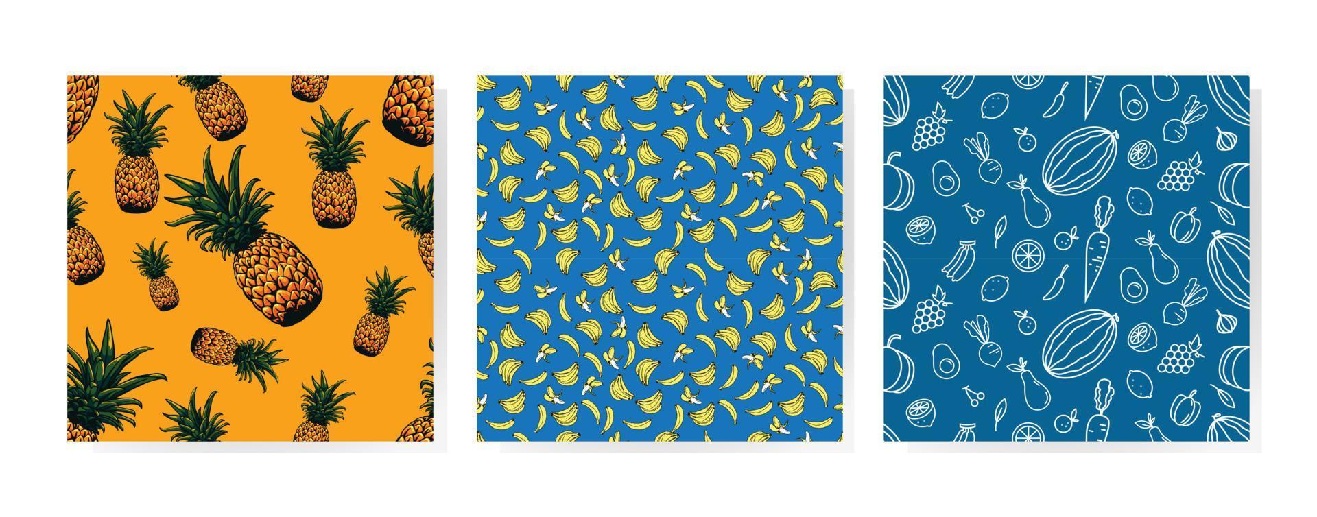 fruit seamless pattern vector