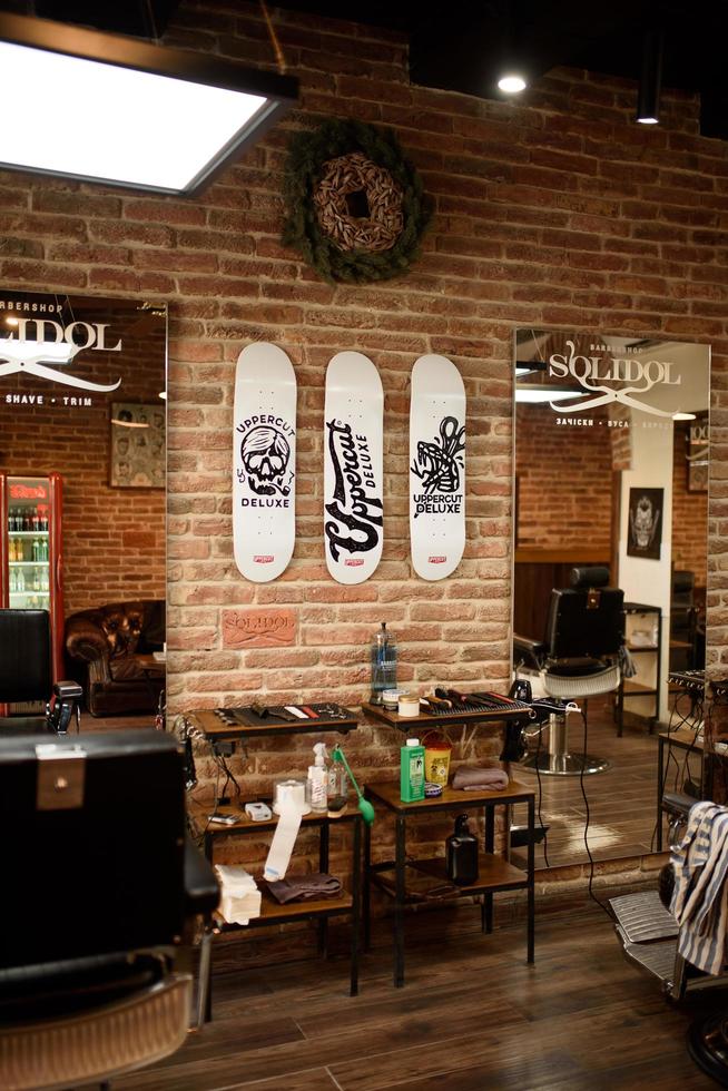 Interior of Barbershop Solidol. Knyazya Roman street, 28, Lviv, Lviv region, 79000 photo
