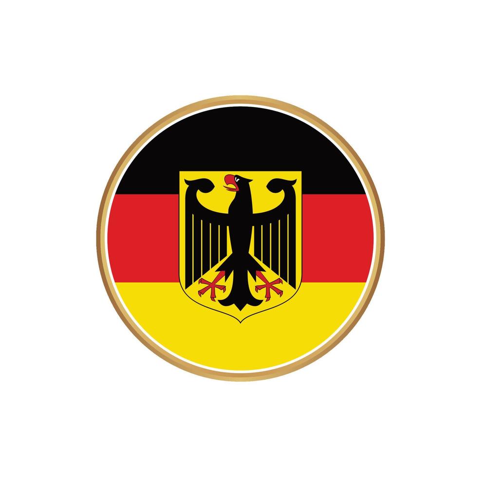 Germany flag with golden frame vector