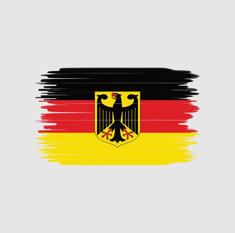 trazo de pincel de bandera de alemania. bandera nacional vector