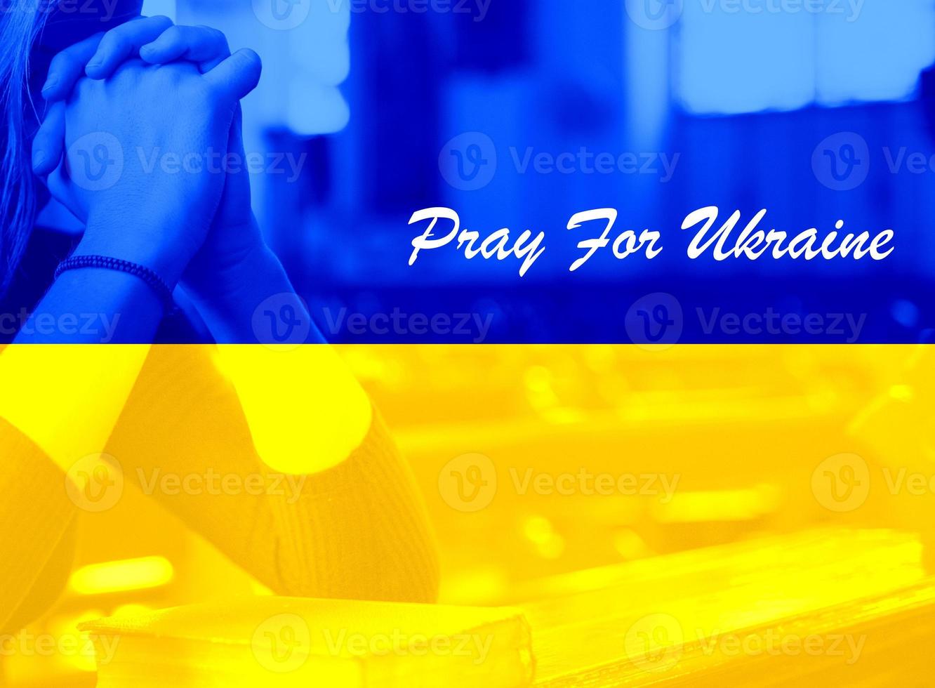 Pray For Ukraine, flag Ukraine. Russia vs Ukraine stop war, Russia and Ukraine fighting photo