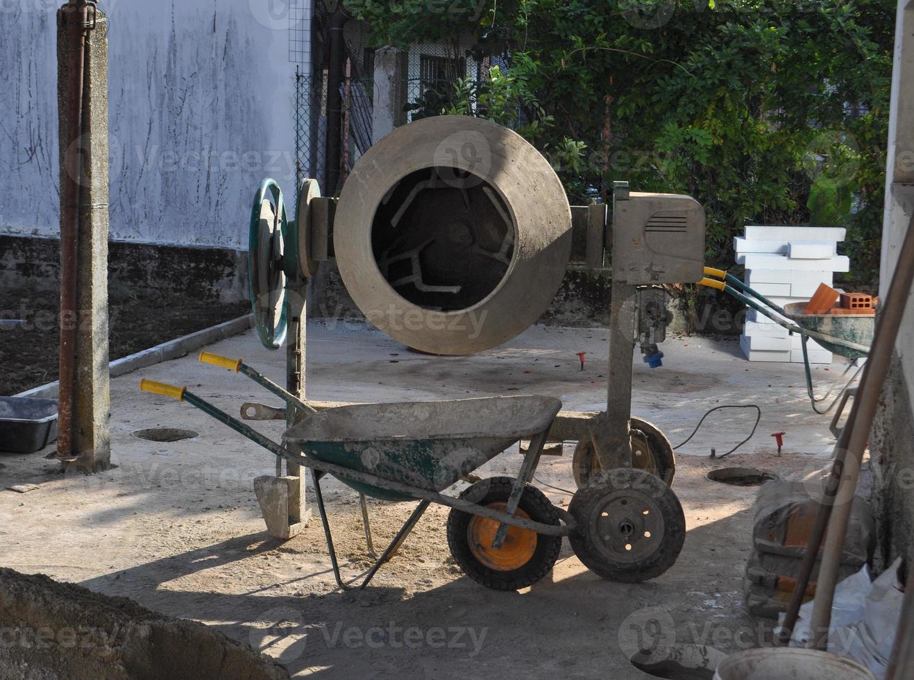 concrete mixer aka cement mixer photo