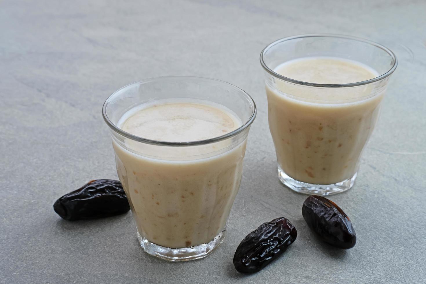 Susu Kurma or Dates fruit smoothie made from milk and dates photo