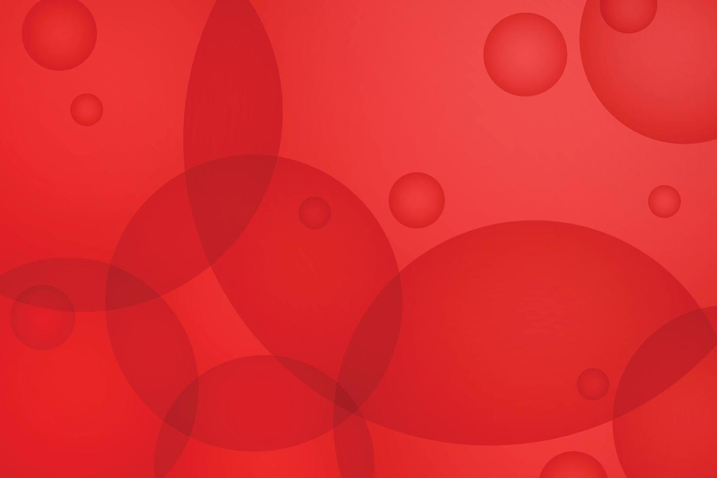 Abstract red background with circles design vector