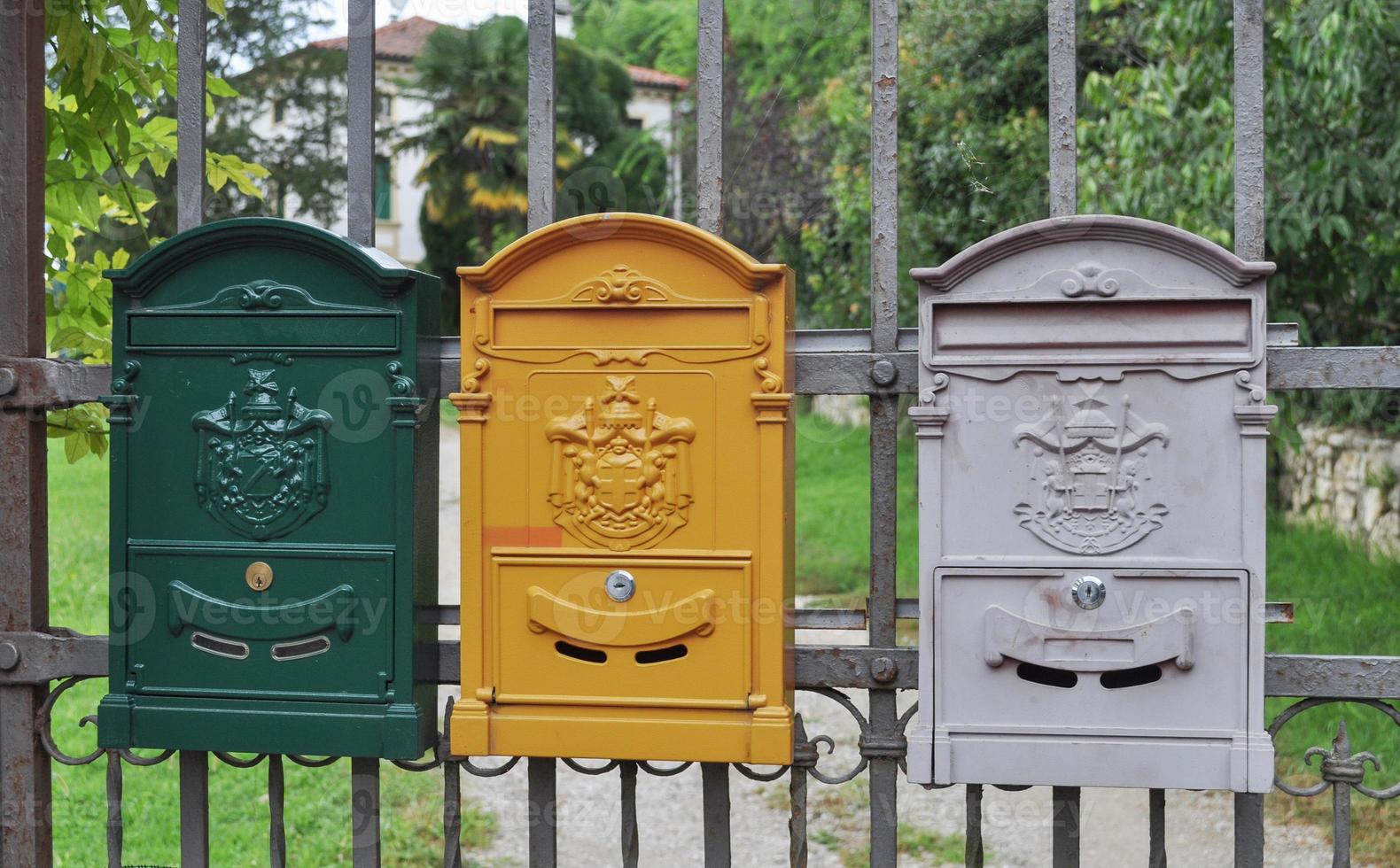 Letter box mailbox for receiving incoming mail photo