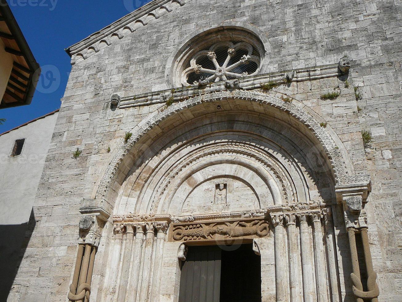 Collegiata church in San Quirico D Orcia photo