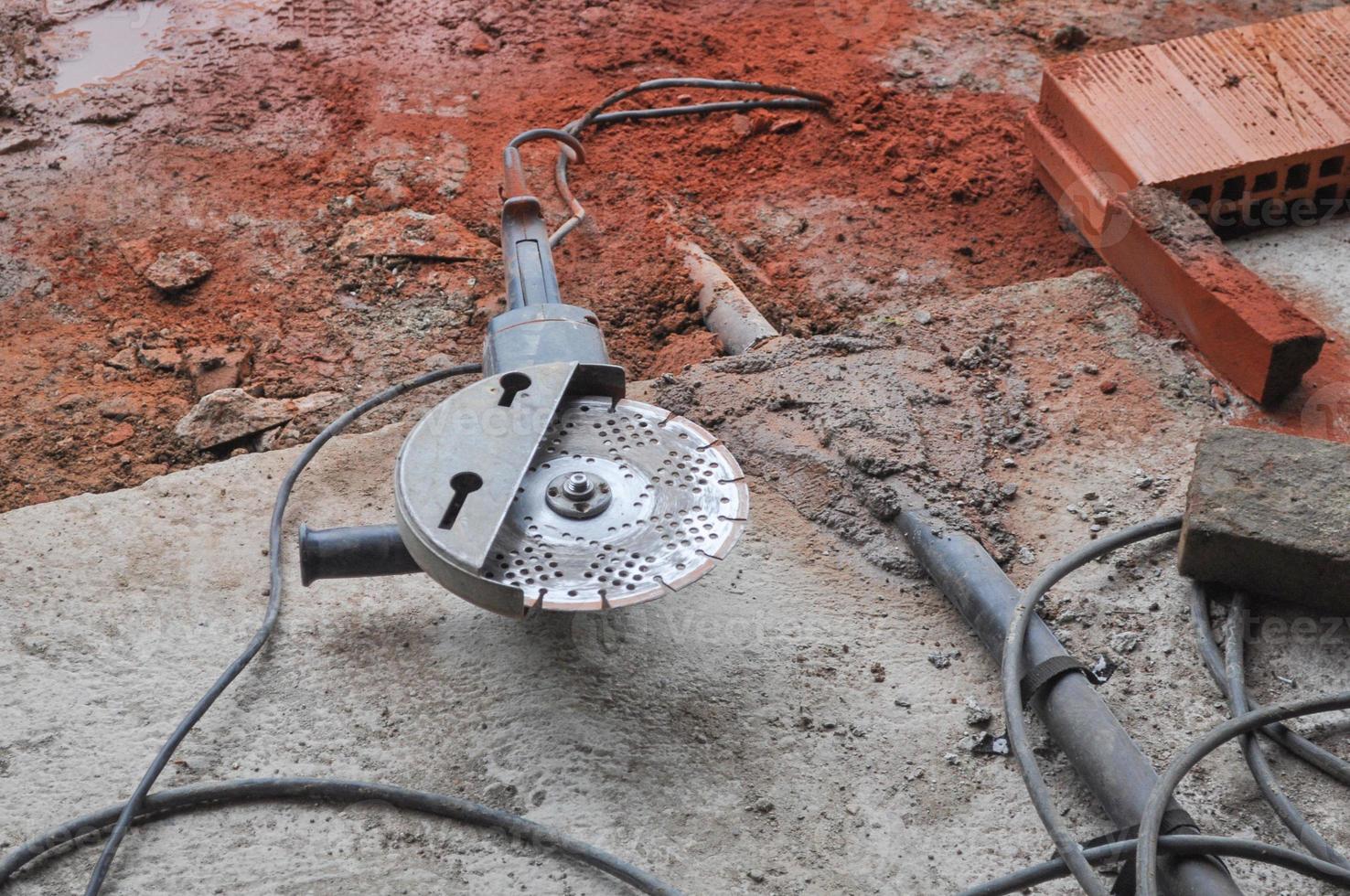 Work tools in a building site photo