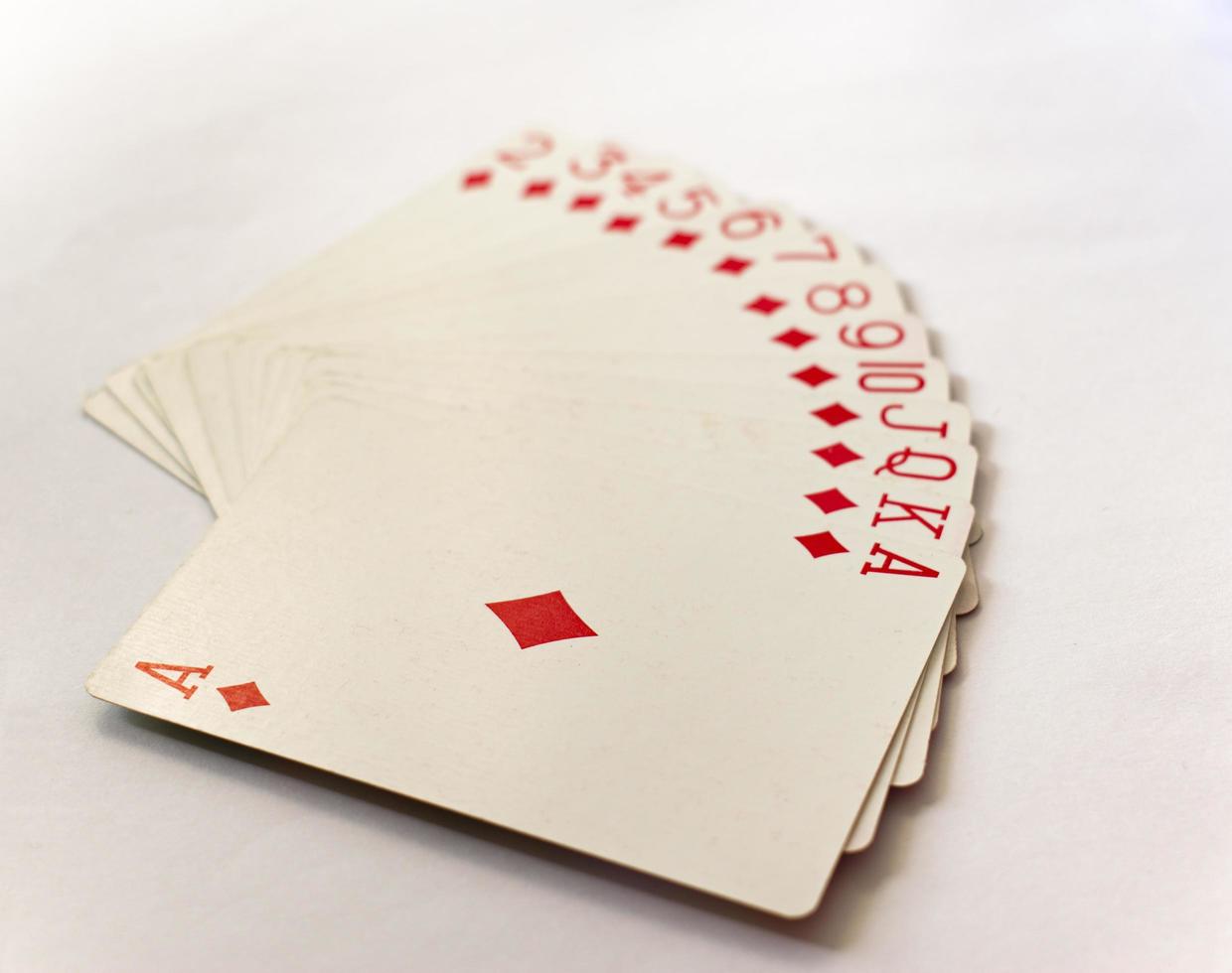 Playing cards A set of diamonds. photo