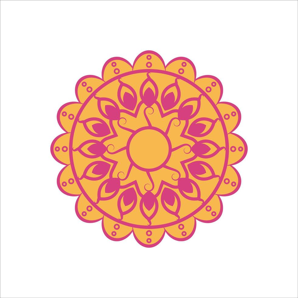 Colorful circle mandala design vector illustration graphics vector.