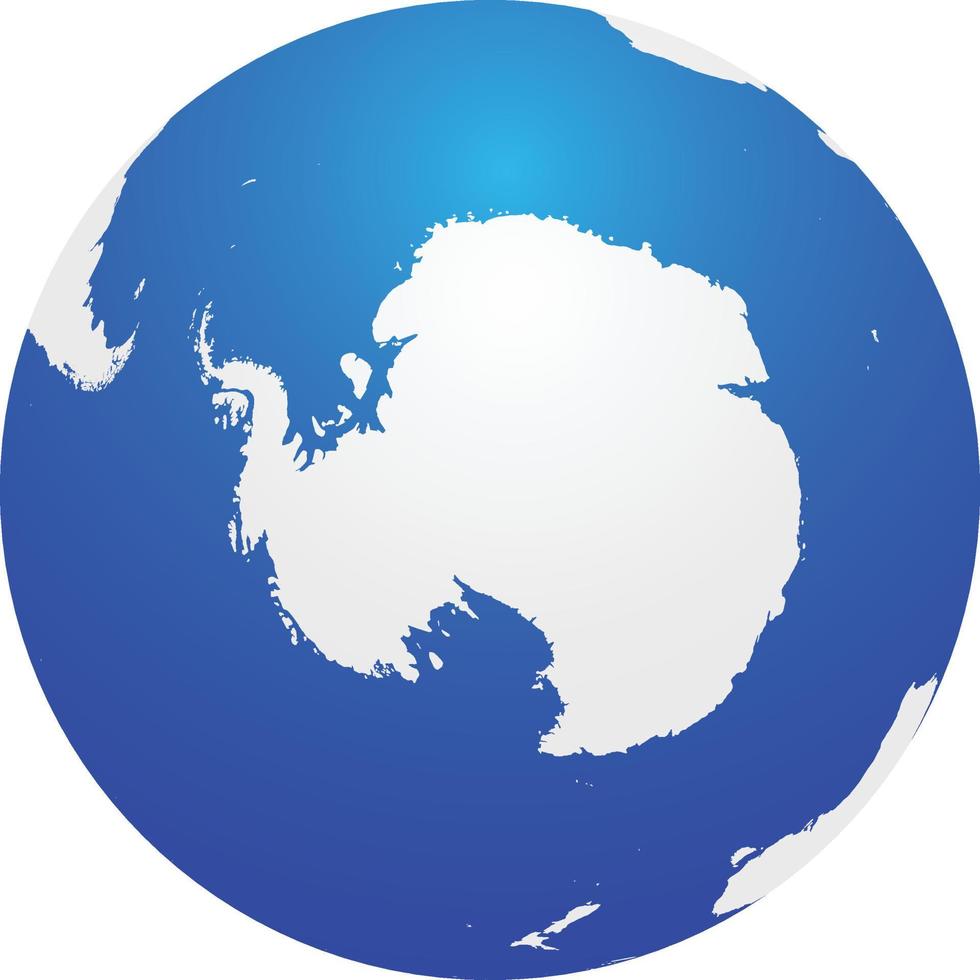 Map of Globe of Antarctica vector