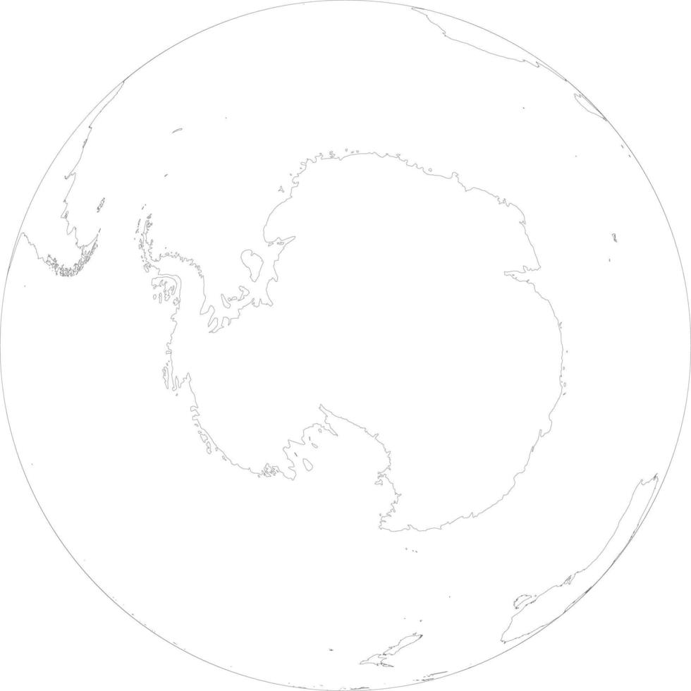 mapa del globo terráqueo de la antártida vector