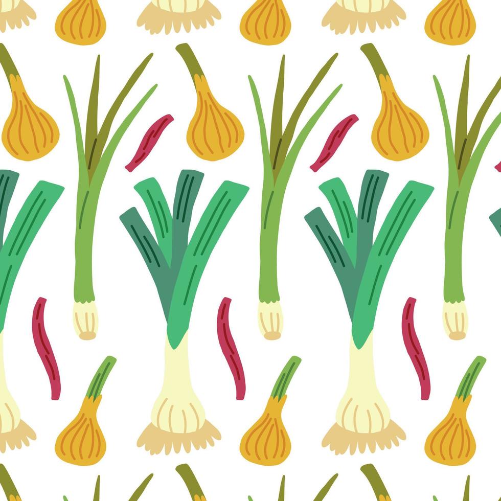 Green Onion Pattern vector