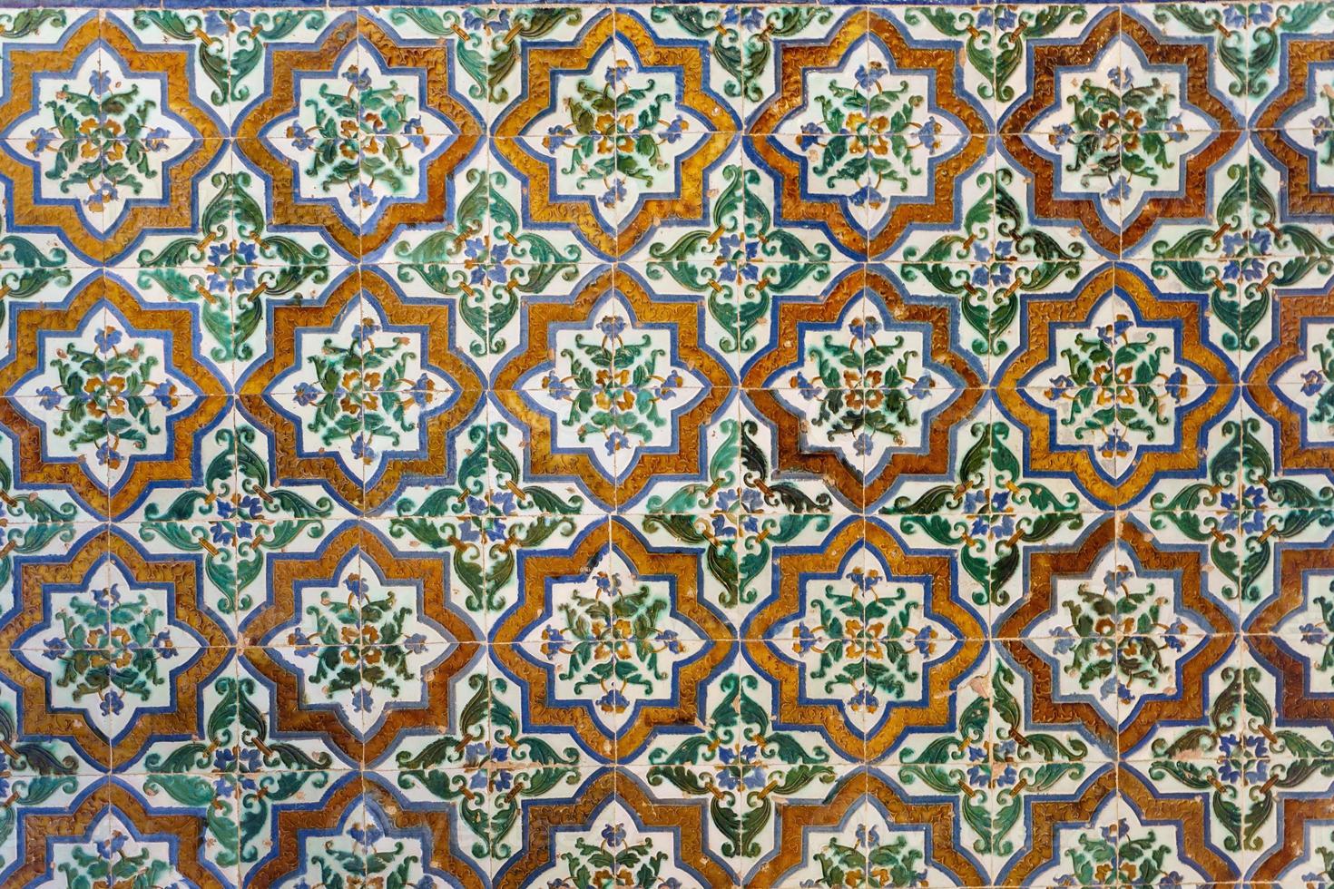 Ceramic walls in the Alhambra of Granada. photo