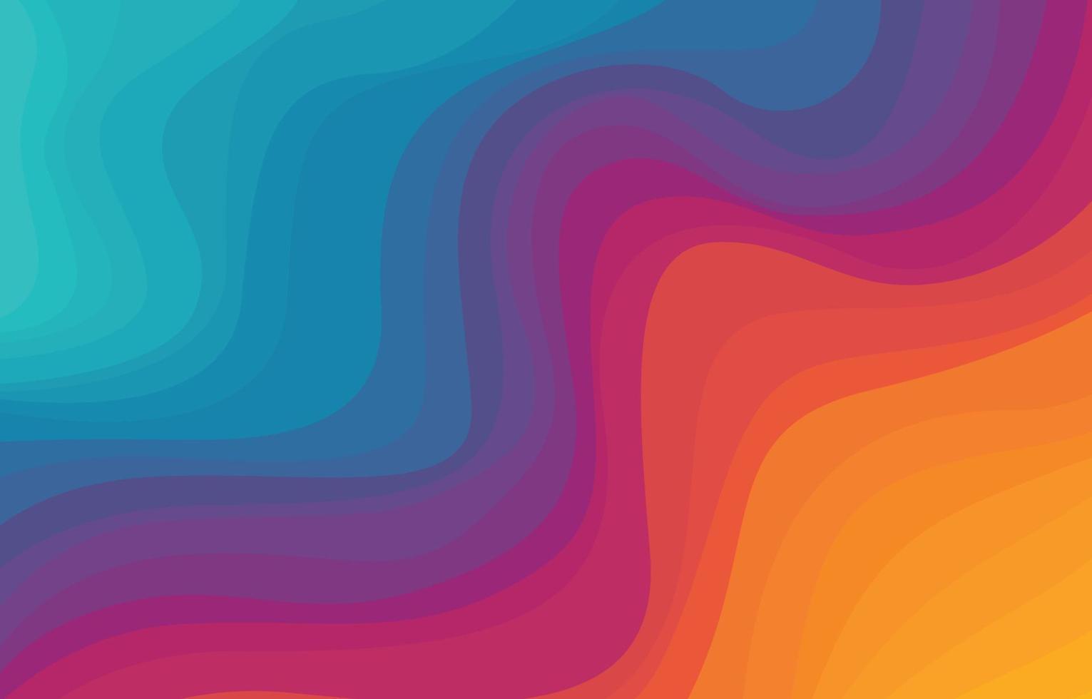 Rainbow Waves Blend Color Background vector