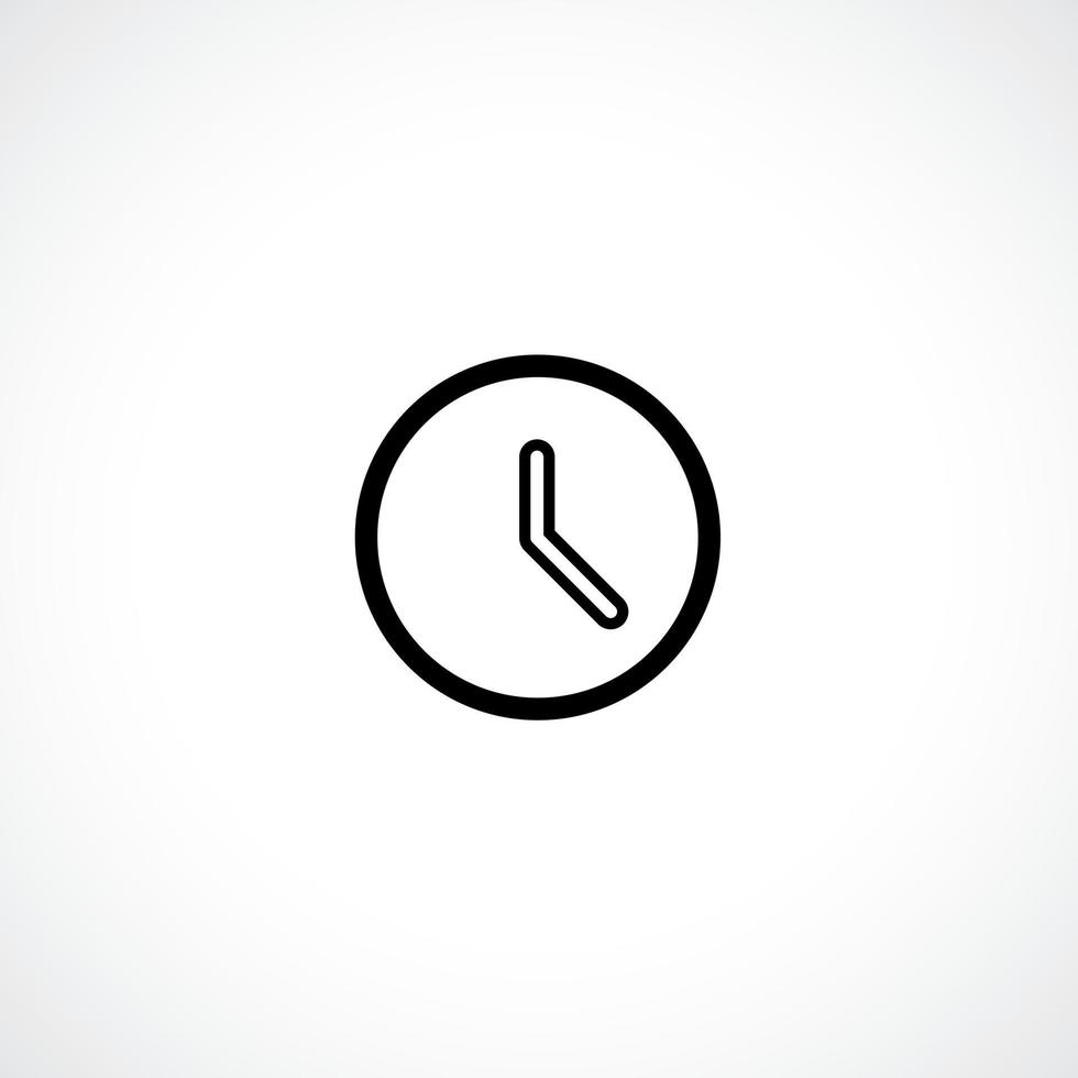 Clock icon. Time symbol flat style vector