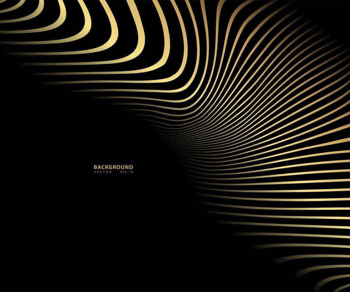 Striped gold texture, Abstract warped Diagonal Striped Background, waved lines texture. Brand new style for your business design, vector template for your ideas