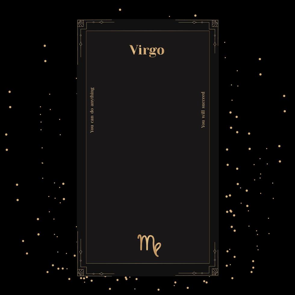 Virgo Signs, Zodiac Background. Beautiful vector images in the middle of a stellar galaxy with the constellation