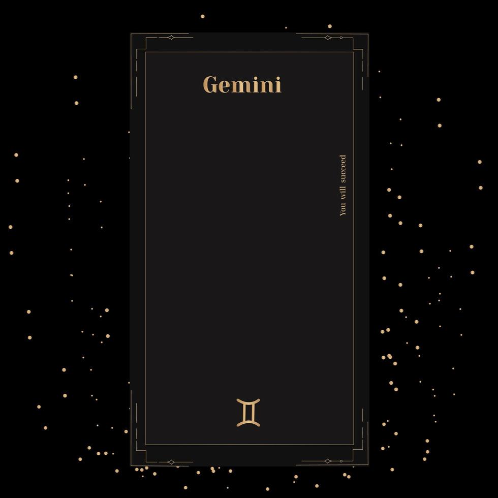 Gemini Signs, Zodiac Background. Beautiful vector images in the middle of a stellar galaxy with the constellation