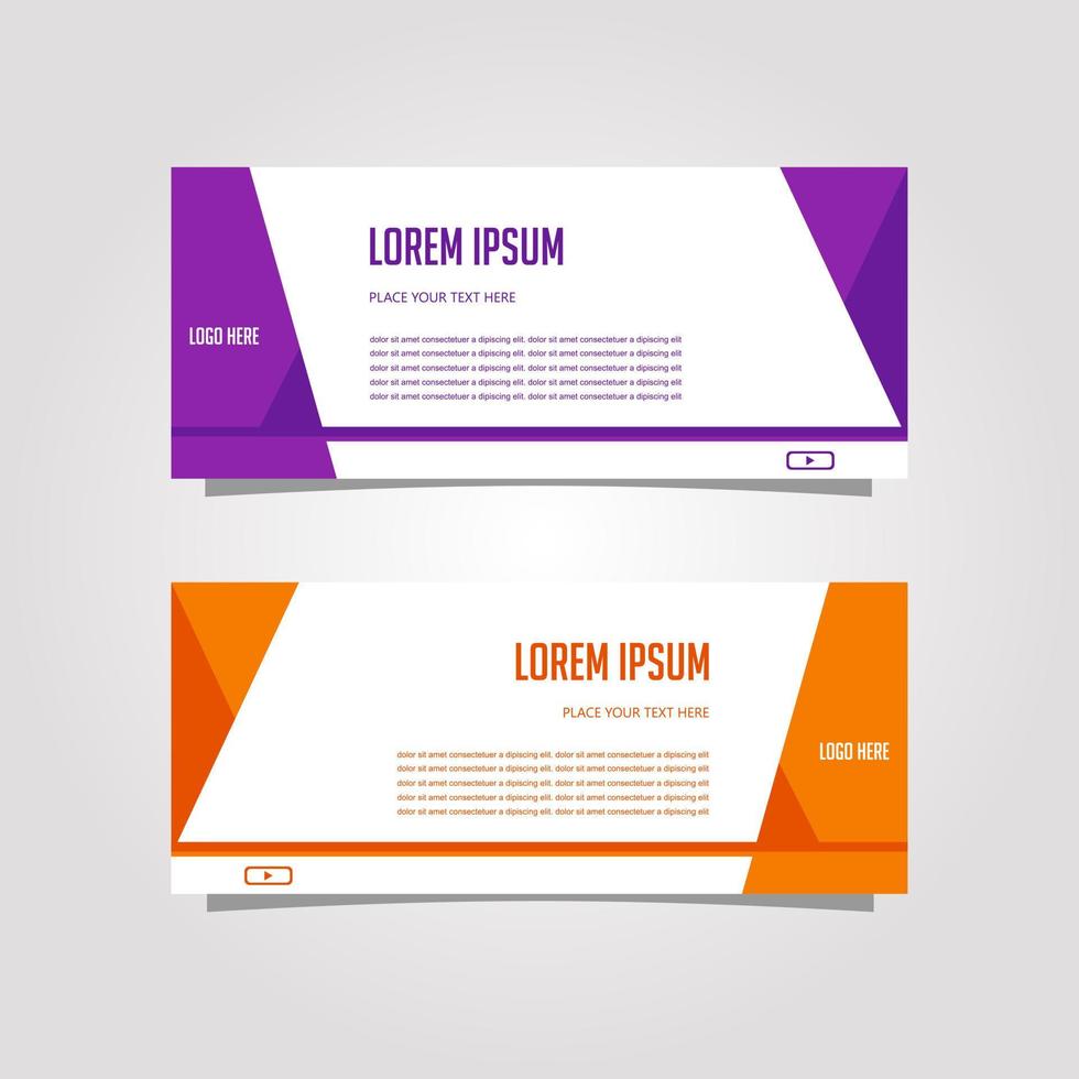 Vector Design Banner Background In Different Colors