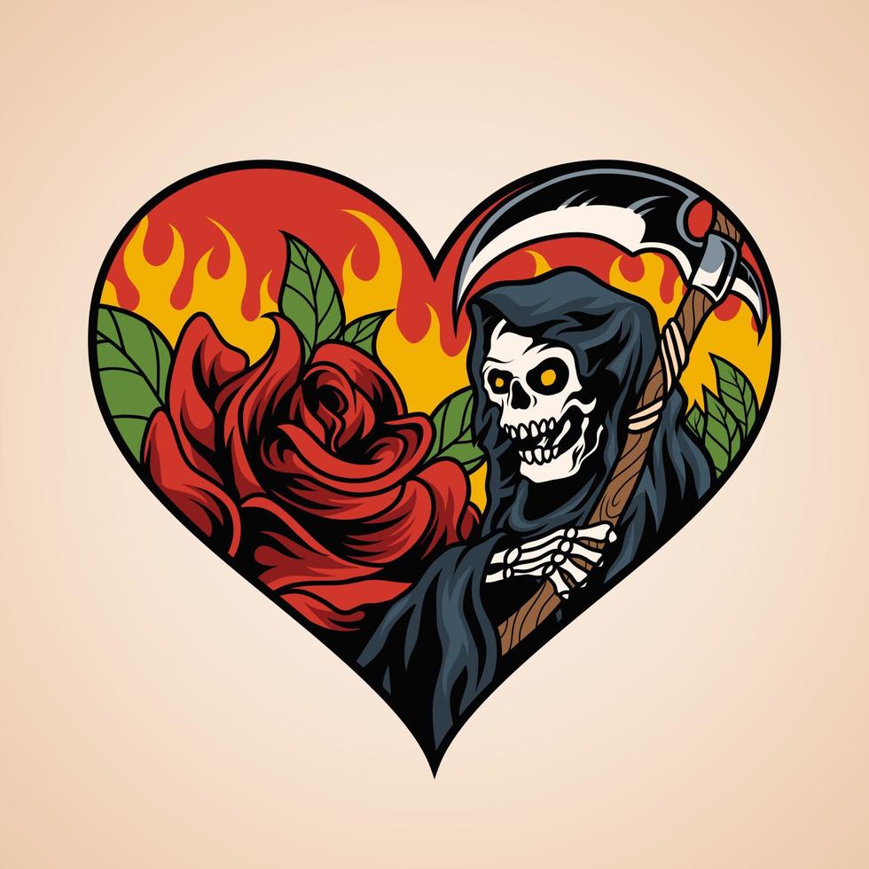 Grim Reaper love vector