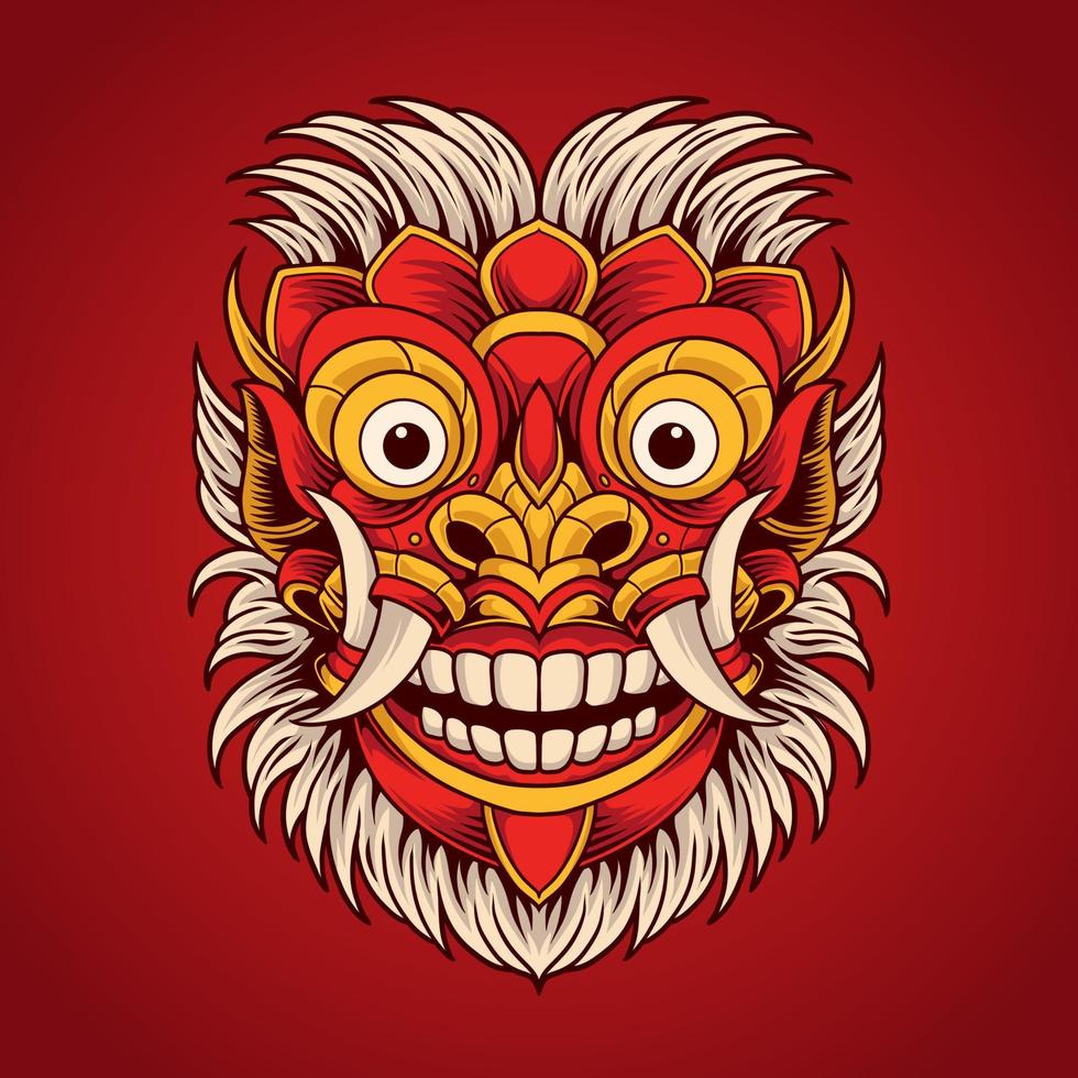 Barong face mask vector