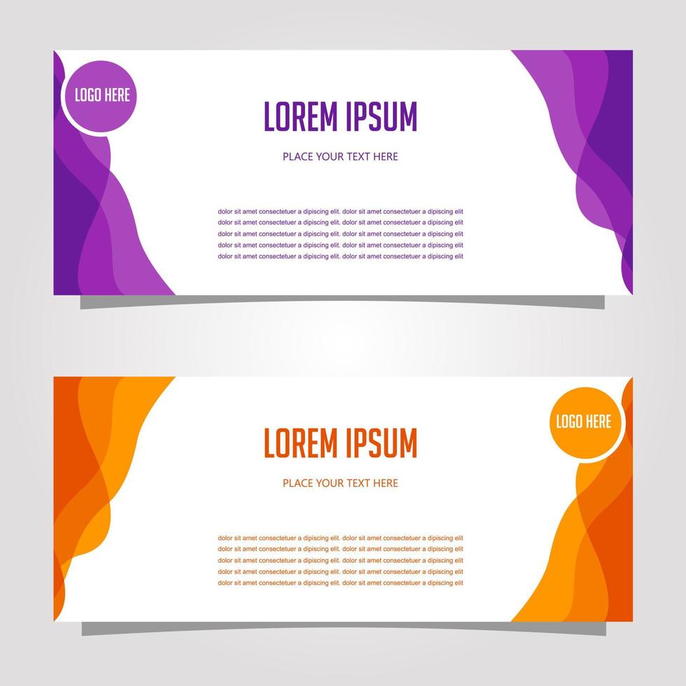 Vector Design Banner Background In Different Colors