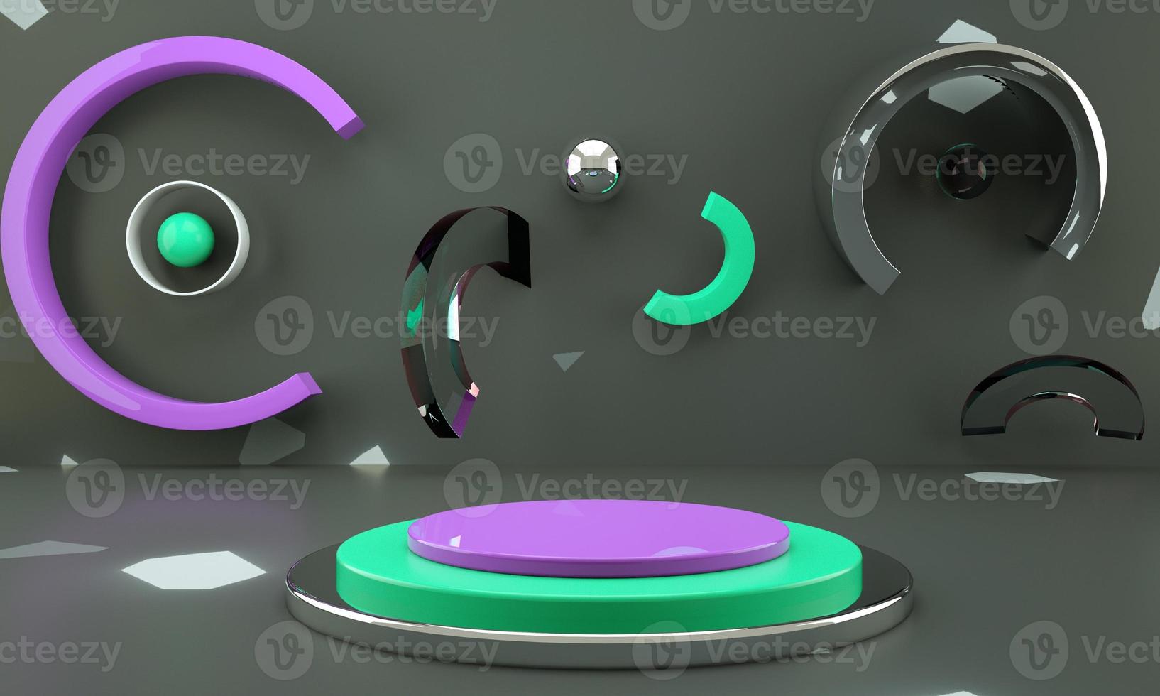 3d abstract background, mock up scene geometry shape podium for product display, 3d illustration. photo