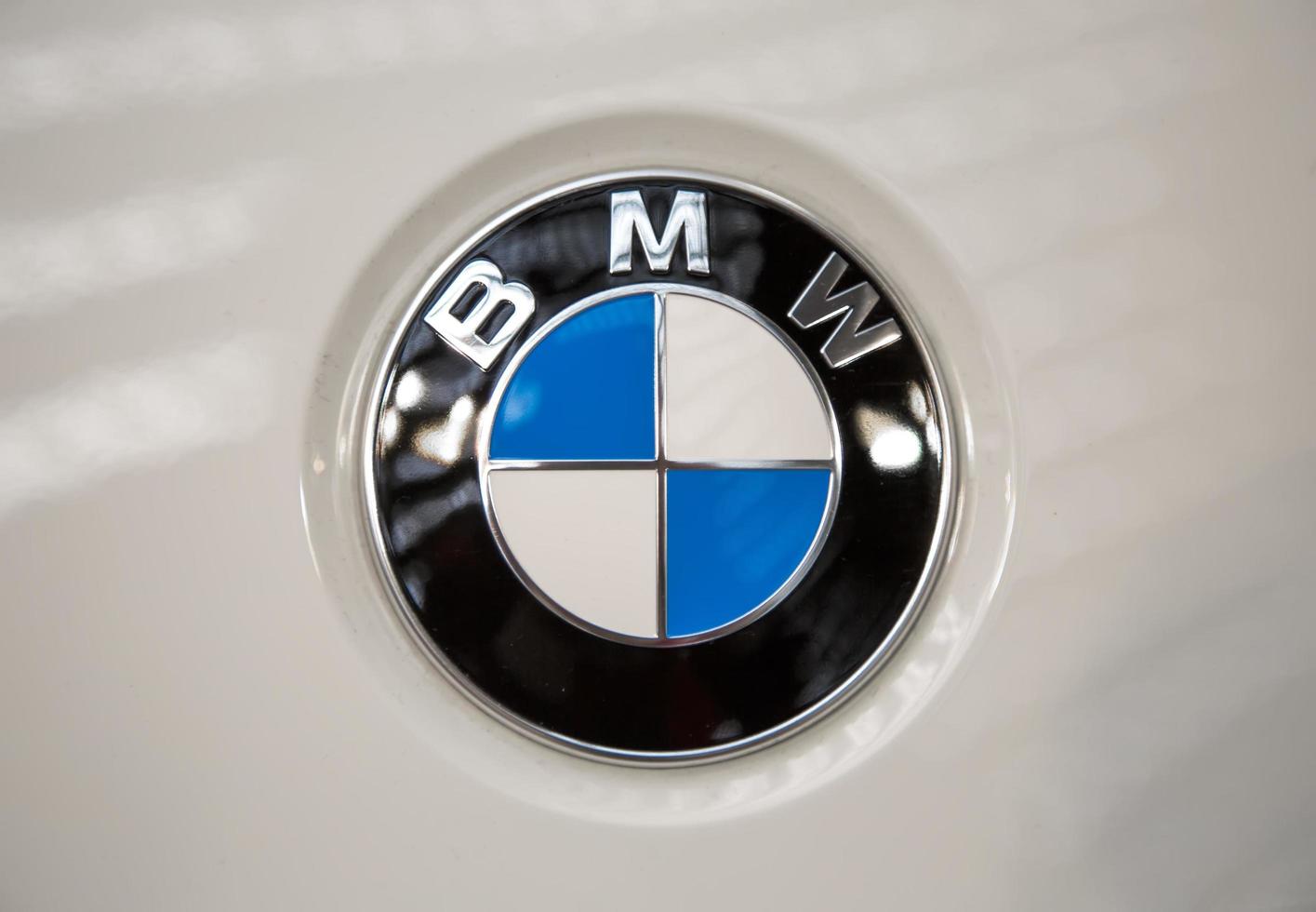 Belgrade, Serbia, 2015 - Detail of the BMW car in Belgrade, Serbia. BMW is a German automobile, motorcycle and engine manufacturing company founded in 1916. photo