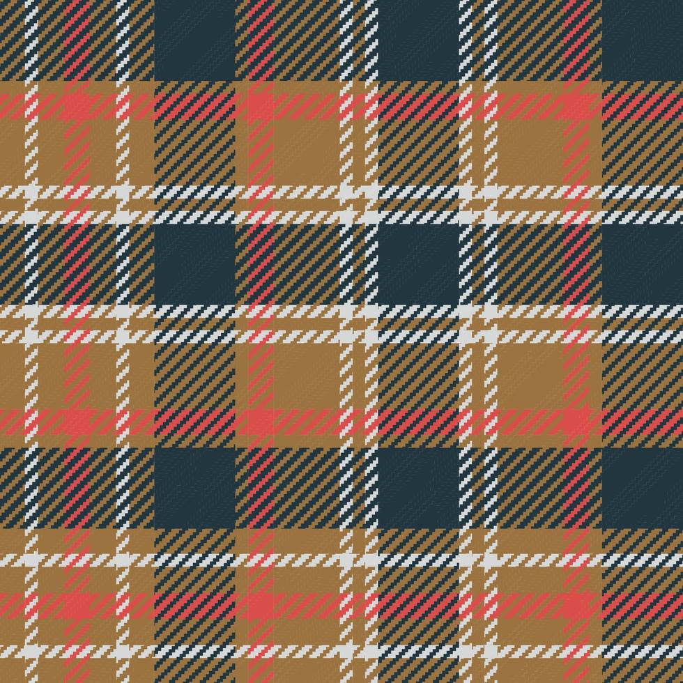R1Tartan plaid pattern background. Plaid pattern in  dark green, brown, red and white  color. For modern fabric design vector
