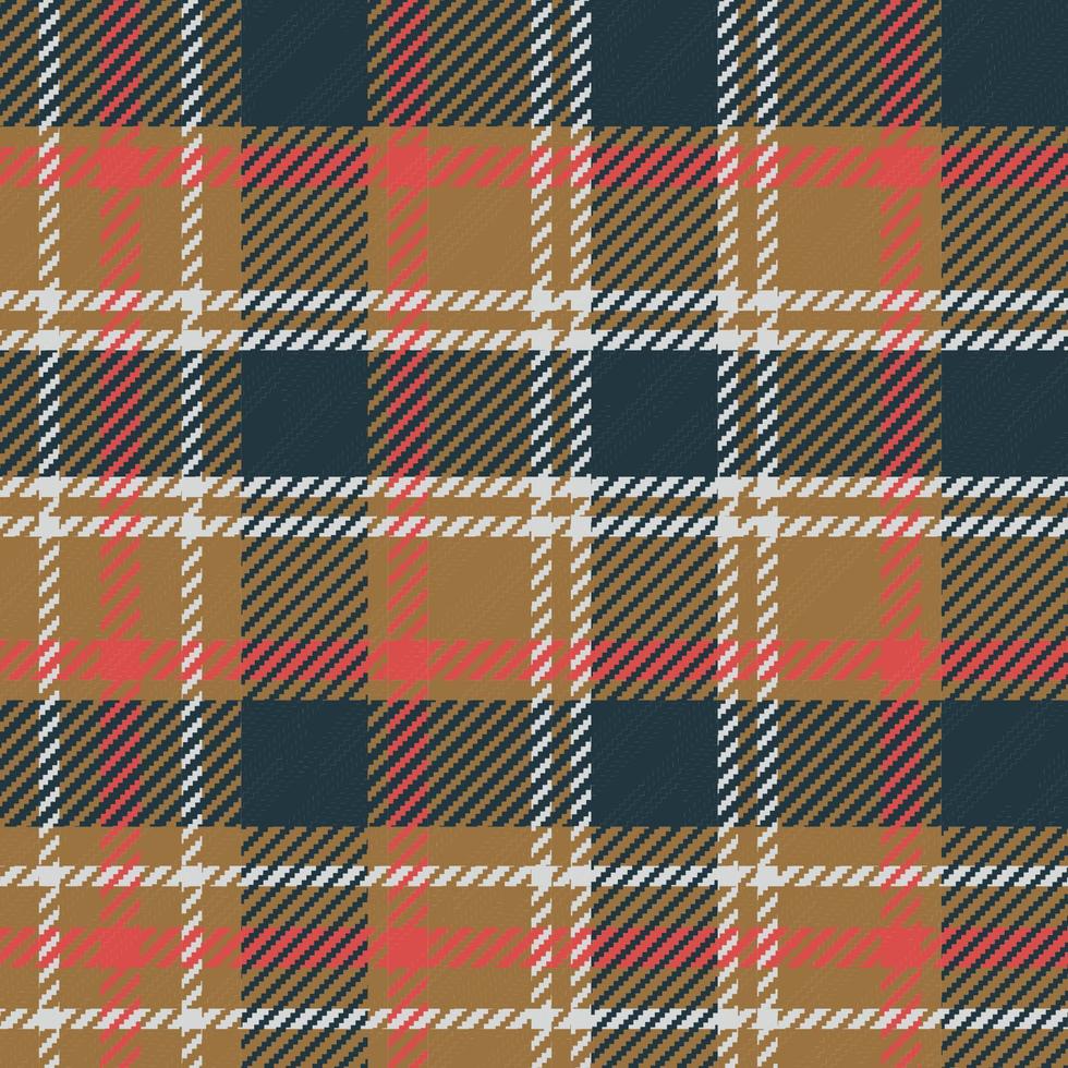 R1Tartan plaid pattern background. Plaid pattern in  dark green, brown, red and white  color. For modern fabric design vector