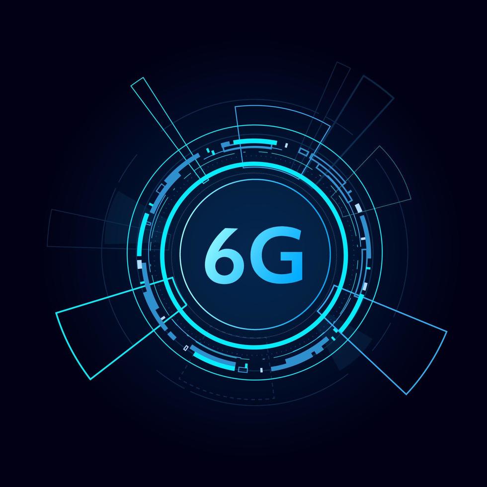 concept of technology 6G mobile network , New generation telecommunication , high-speed mobile Internet, vector