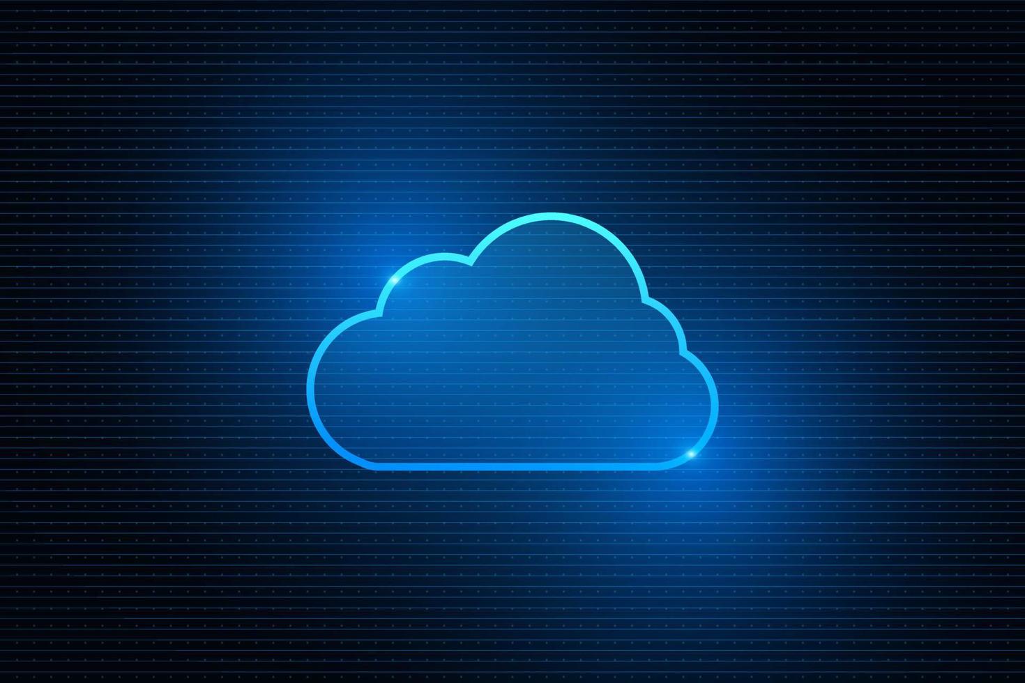 Modern cloud technology futuristic, online storage, work from home vector
