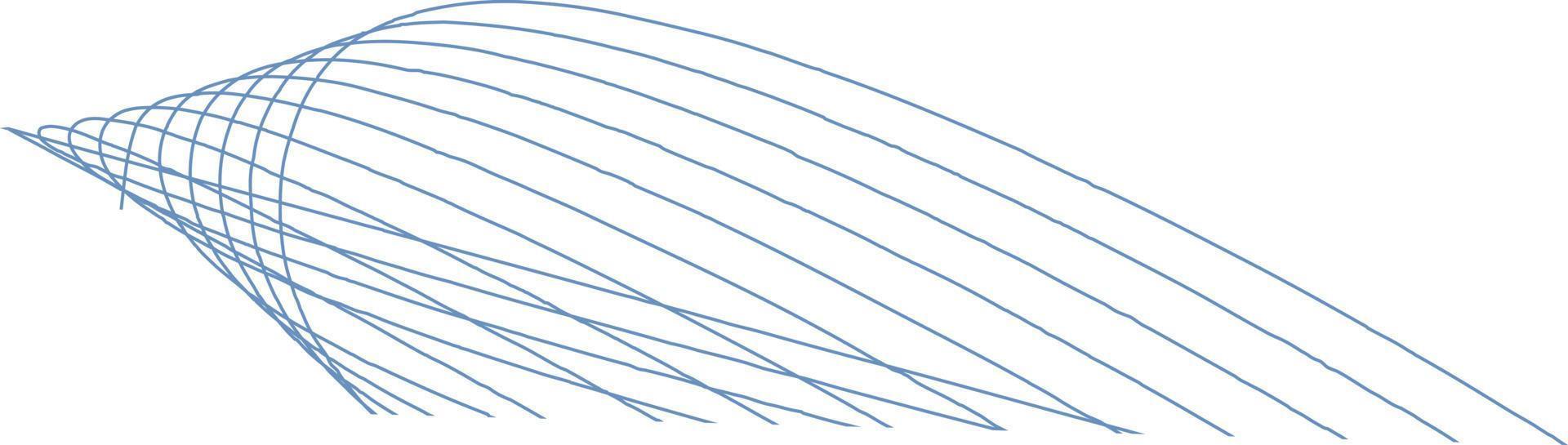 elemento de onda abstracto para el diseño. Ecualizador de pista de frecuencia digital. fondo de arte de línea estilizada. ilustración vectorial onda con líneas creadas con la herramienta de mezcla. línea ondulada curva, raya suave. vector