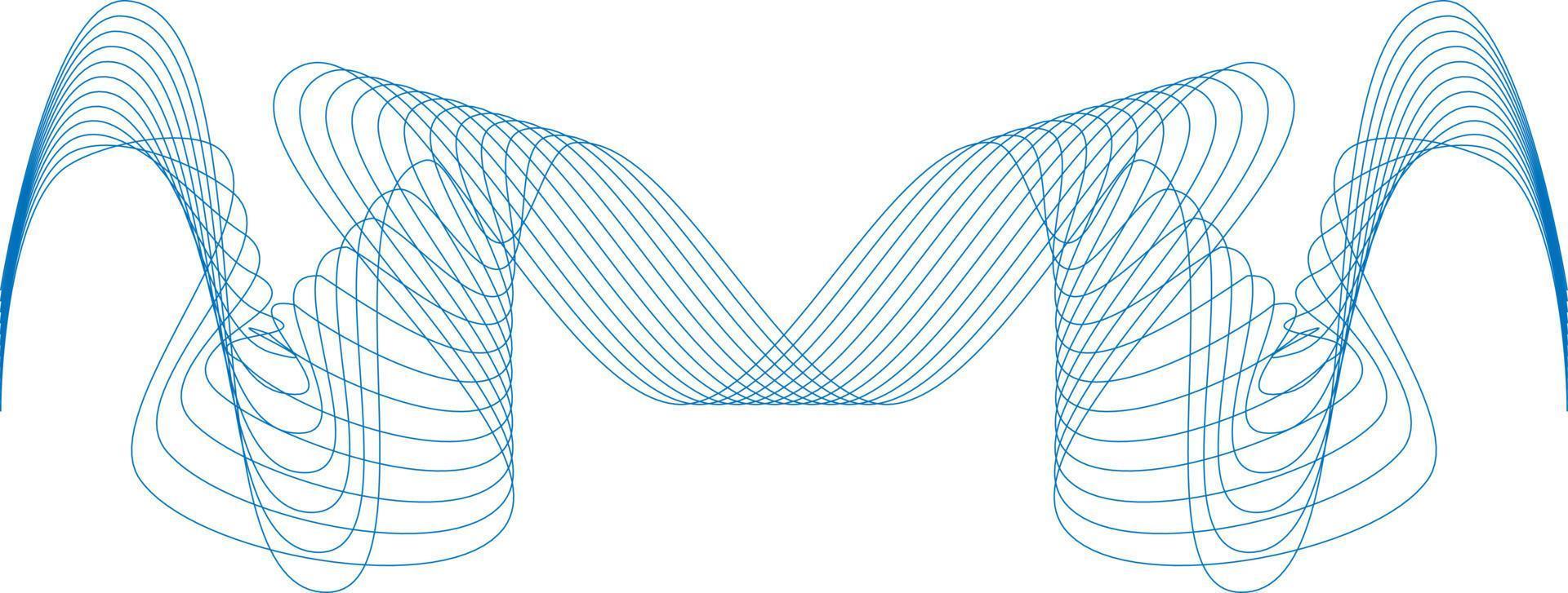 elemento de onda abstracto para el diseño. Ecualizador de pista de frecuencia digital. fondo de arte de línea estilizada. ilustración vectorial onda con líneas creadas con la herramienta de mezcla. línea ondulada curva, raya suave. vector