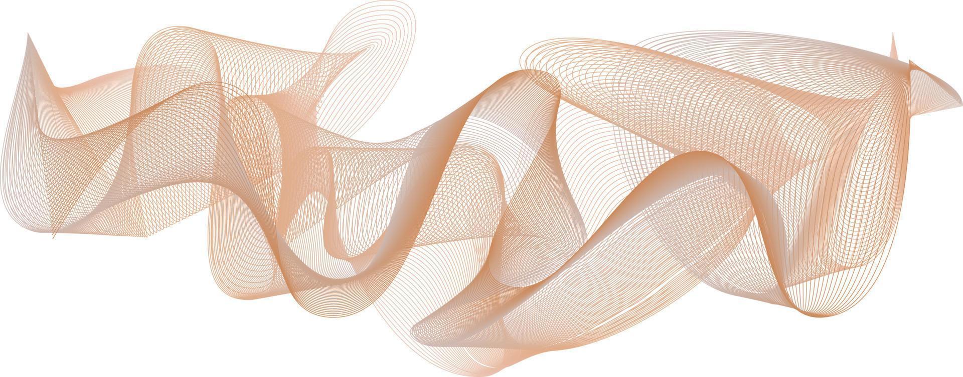 Abstract wave element for design. Digital frequency track equalizer. Stylized line art background. Vector illustration. Wave with lines created using blend tool. Curved wavy line, smooth stripe.