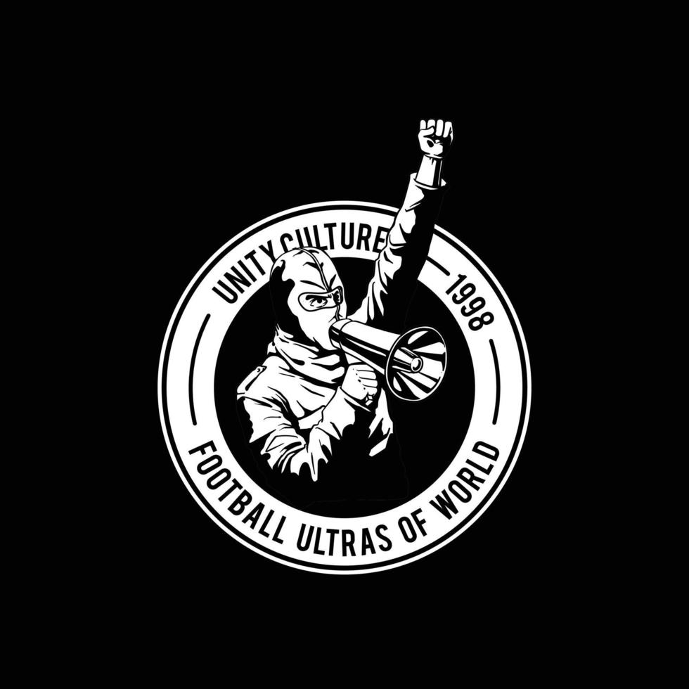 soccer supporter of ultras illustration vector