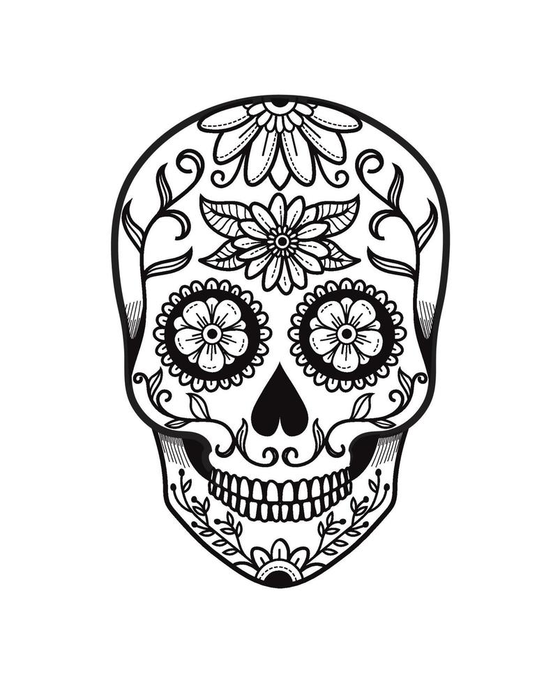 Day of the Dead sugar skull illustration vector