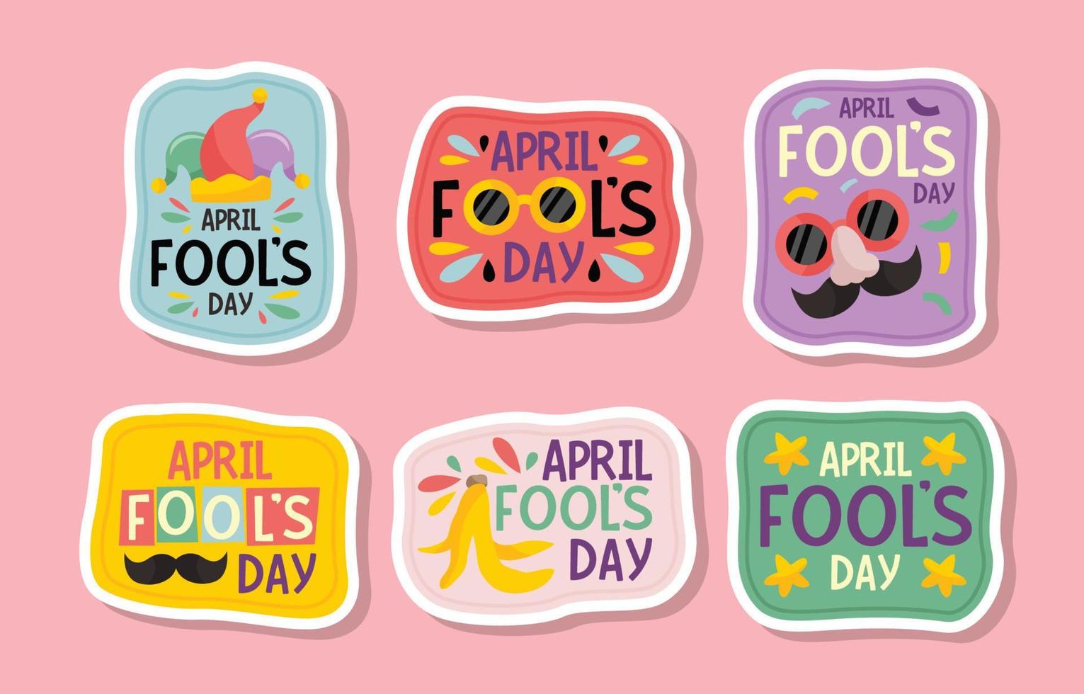 April Fools Day Sticker vector