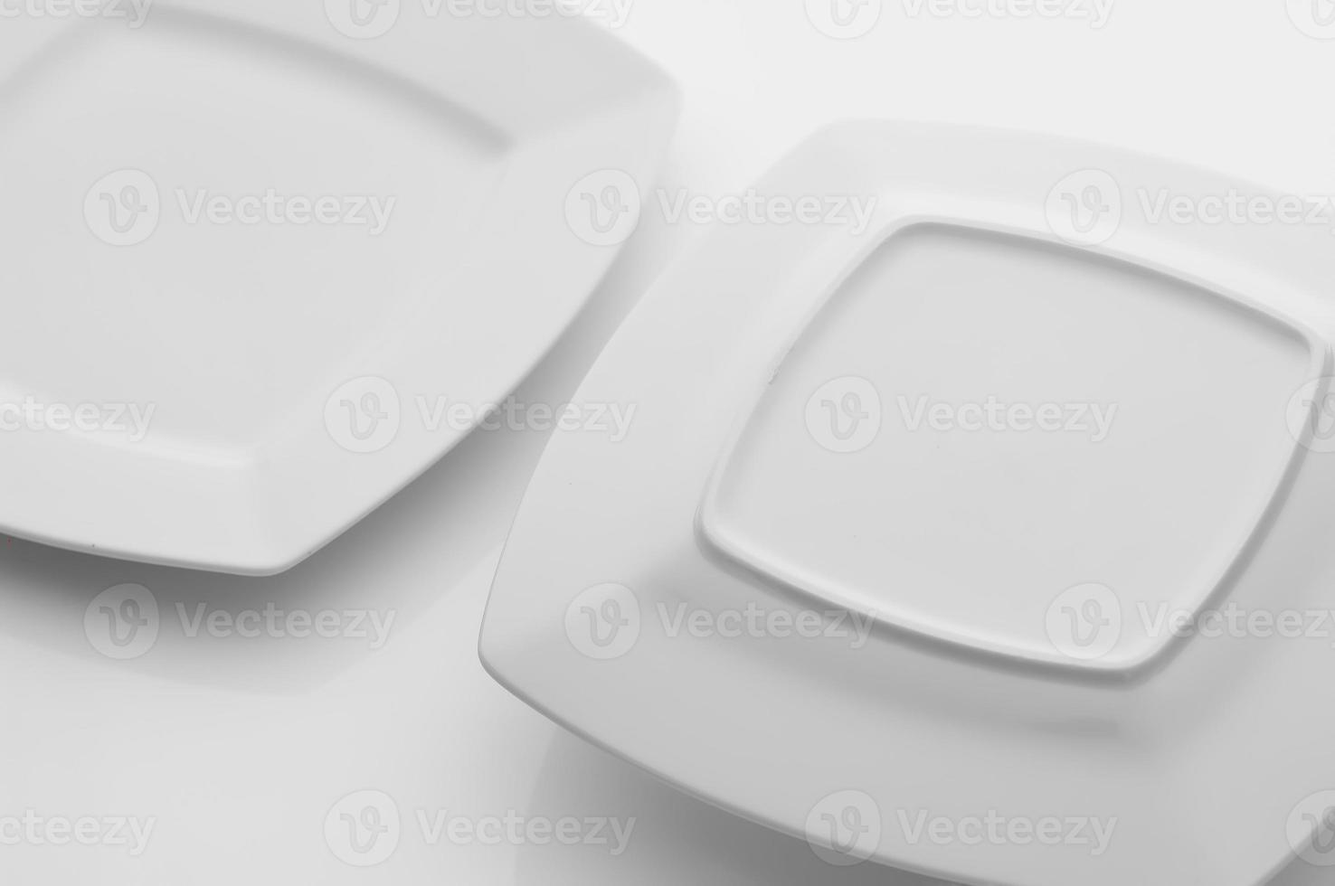 kitchen and restaurant utensils, plates, on a light background photo