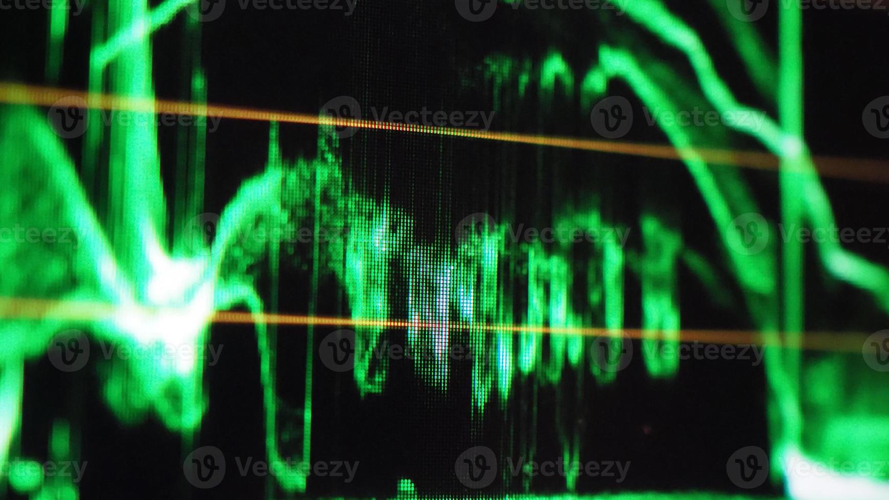 Color grading graph or RGB colour correction indicator on monitor photo