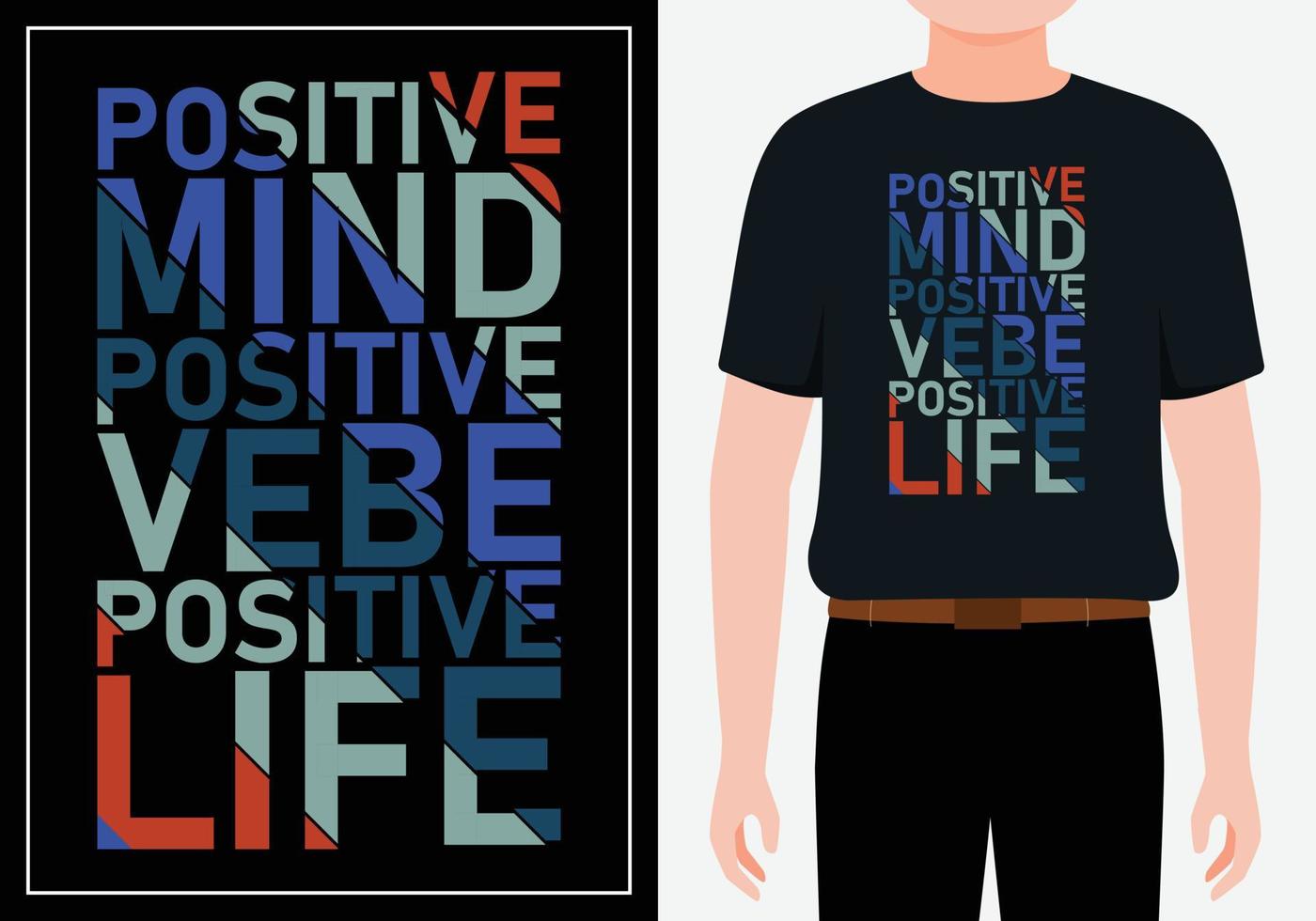 Motivational typography t-shirt design free vector