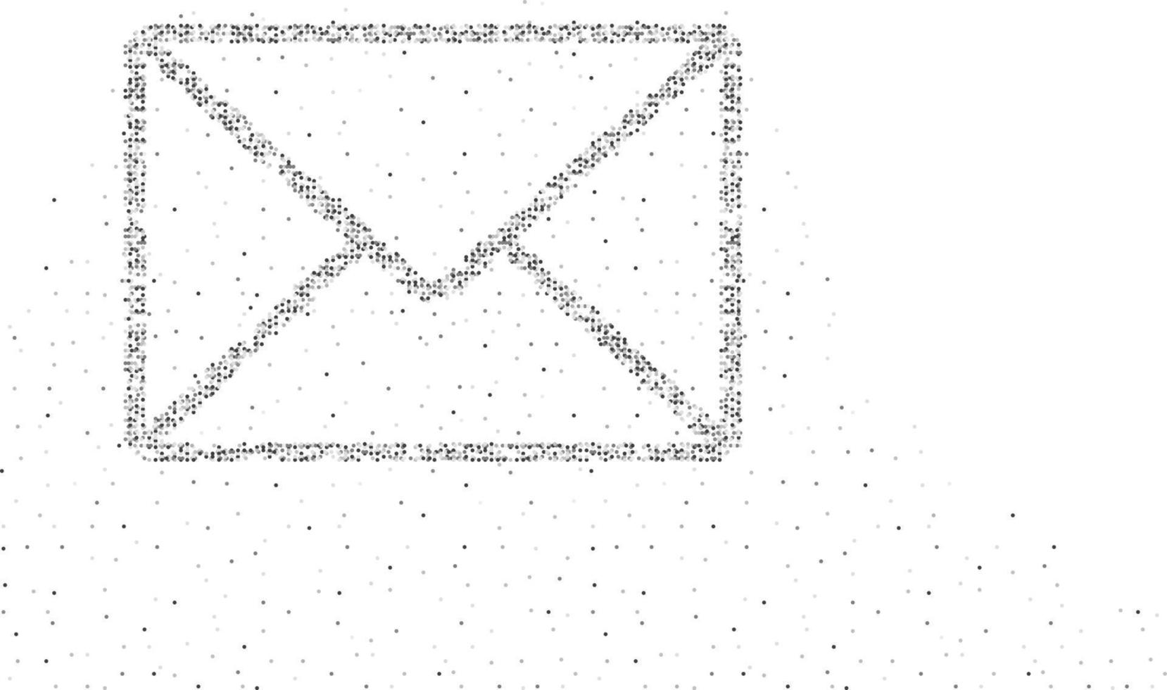 Email symbol shape Particle Geometric Circle dot pixel pattern, You got mail concept design black color illustration on white background with space, vector eps