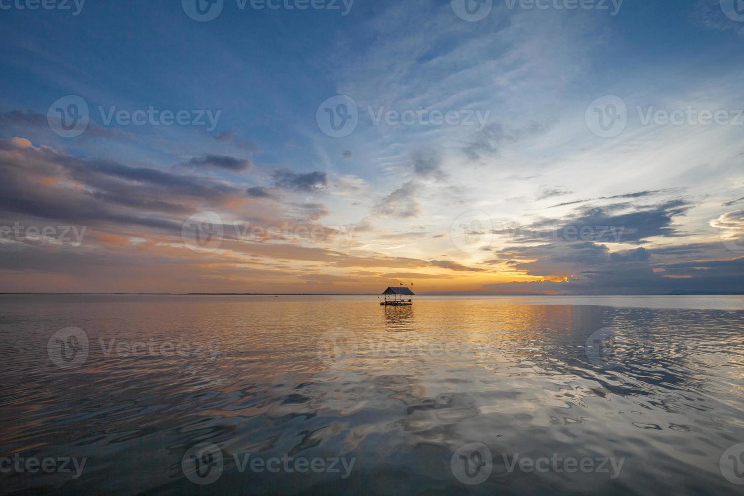 Sunset colorful sky and cloudiness photo