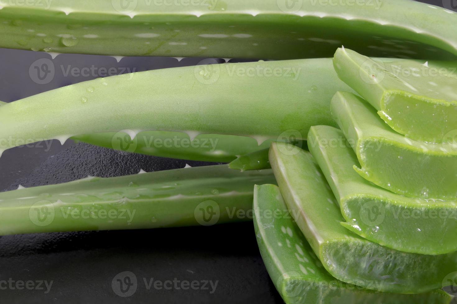 el aloe vera, preparación. foto