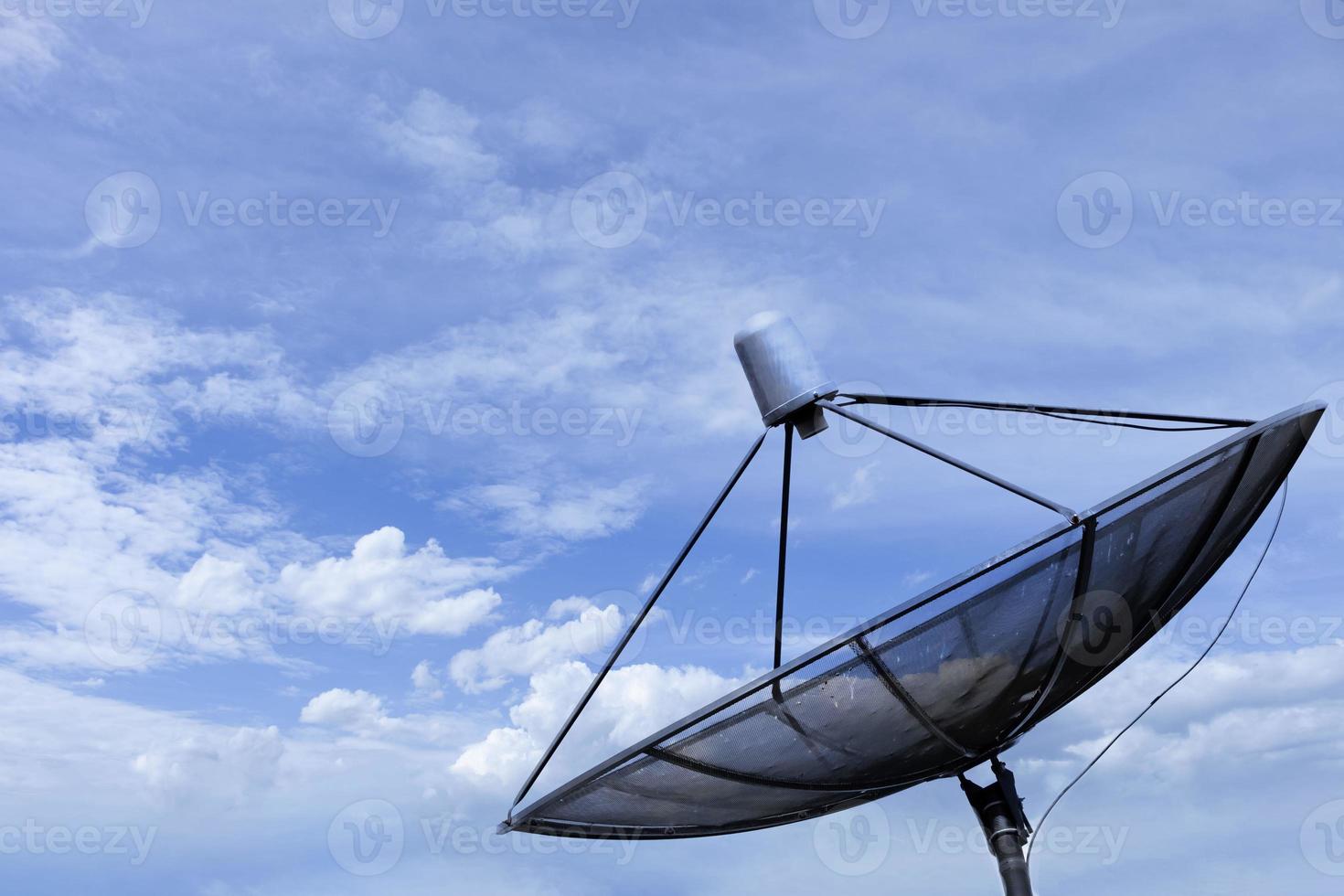 Satellite dish blue sky communication technology network photo