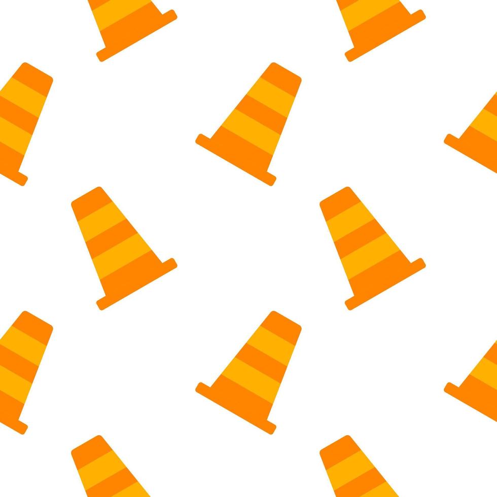 cone seamless pattern with construction theme vector
