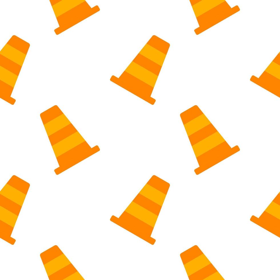 cone seamless pattern with construction theme vector